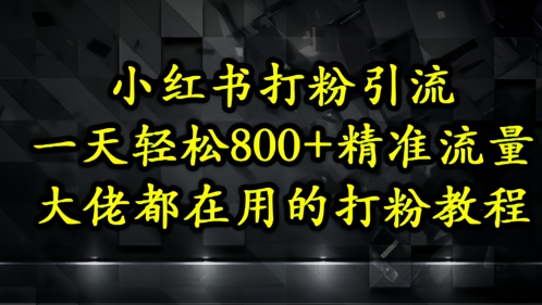 小红书打粉引流,一天轻松500+精准流量,大佬都在用的打粉教程好项目网-专注分享网络创业项目落地实操课程 – 全网首发_高质量创业项目输出好项目网