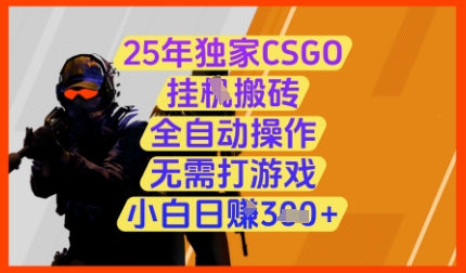 25年独家CSGO挂G搬砖，全自动操作，无需打游戏，小白日入3张+【揭秘】好项目网-专注分享网络创业项目落地实操课程 – 全网首发_高质量创业项目输出好项目网